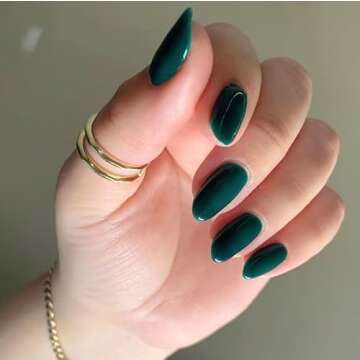 DND Gel Polish Set - 1 each of Gel Polish and Nail Polish, 747 Auora Green, 0.5 Fl Oz