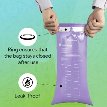FifthPulse Lavender Emesis Bags for Travel - 10 Disposable Barf Bags