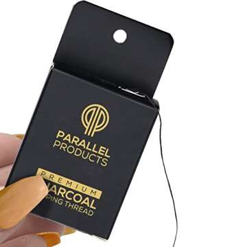 Parallel Products - Premium Eyebrow Mapping String for Microblading - Pre-Inked - 1 mm Charcoal Thread - Essential Brow Microblading Supplies - 15 Meters per Box