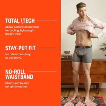 Super Fit Boxer Briefs for Men - Breathable & Quick-Dry Best Underwear