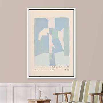 SIGNLEADER Poliakoff Blue Abstract Canvas Art Print