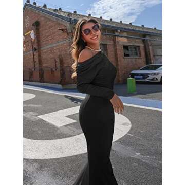 Elegant Long Sleeve Off Shoulder Dress for Women