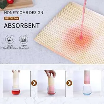 Mordimy 100% Cotton Waffle Weave Kitchen Towels 4-Pack