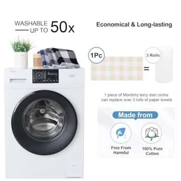 Mordimy 100% Cotton Waffle Weave Kitchen Towels 4-Pack