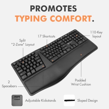 X9 Wireless Ergonomic Keyboard - Split Design for Comfort