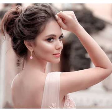 VONSSY Gemstone Drop Dangle Earrings - Elegant Gift Idea