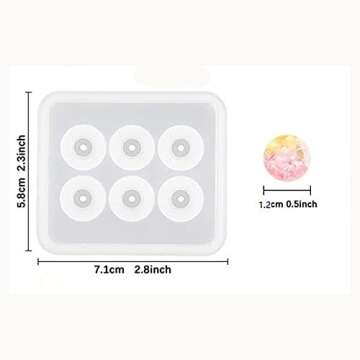 2pcs Sphere Bead Silicone Molds for Resin Crafting