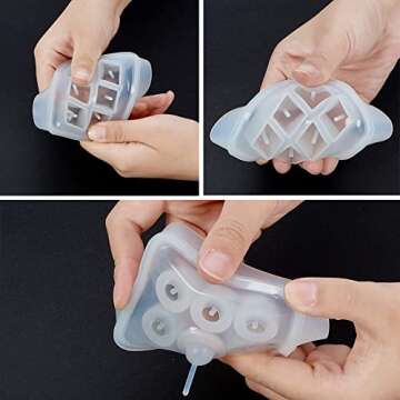 2pcs Sphere Bead Silicone Molds for Resin Crafting