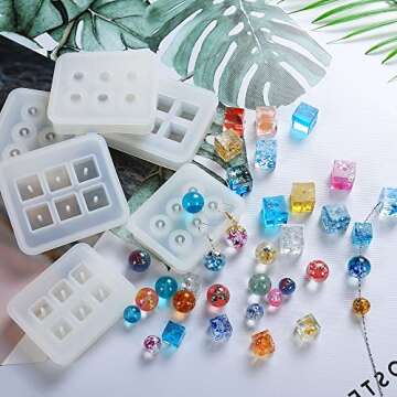 2pcs Sphere Bead Silicone Molds for Resin Crafting