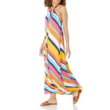 Stylish Plus Size Halter Neck Maxi Dress from The Drop