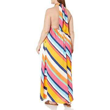 Stylish Plus Size Halter Neck Maxi Dress from The Drop