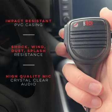 BTECH QHM22 Weatherproof Heavy Duty IP54 Speaker Mic, Premium Commercial Grade Shoulder Mic for BAOFENG (UV-5R BF-F8HP), pxton, Retevis, Kenwood K1 Radios