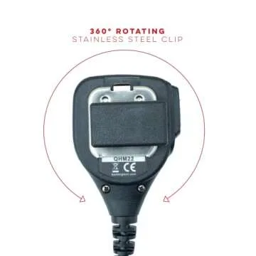 BTECH QHM22 Weatherproof Heavy Duty IP54 Speaker Mic, Premium Commercial Grade Shoulder Mic for BAOFENG (UV-5R BF-F8HP), pxton, Retevis, Kenwood K1 Radios
