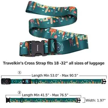 Travelkin TSA Approved Luggage Strap Adjustable Secure Fit