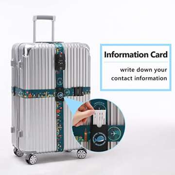 Travelkin TSA Approved Luggage Strap Adjustable Secure Fit