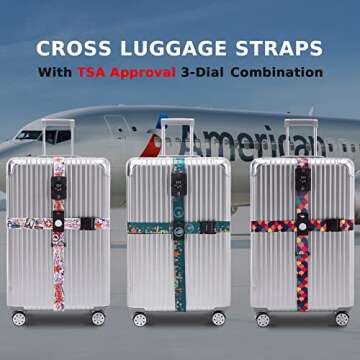Travelkin TSA Approved Luggage Strap Adjustable Secure Fit