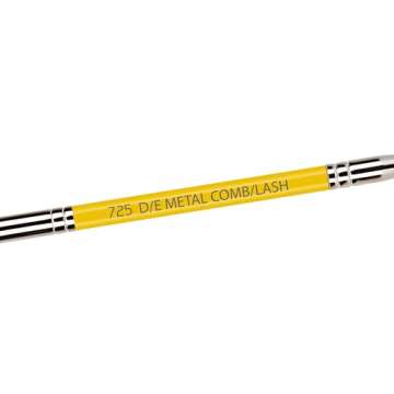 Bdellium Tools Professional Makeup Brush - Studio Series 725 Double End Metal Comb/Lash - With Soft Synthetic Fibers, For Prep Eyelashes (Yellow, 1pc)