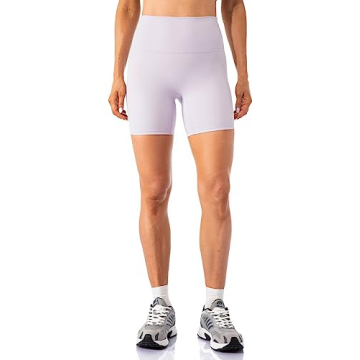 Lavento Women's All Day Soft Yoga Shorts 6 Inch - Workout Gym Running Active Biker Short for Woman (...