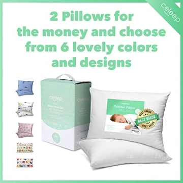 Celeep Toddler Pillows Set - Soft & Convenient for Kids