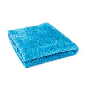 Autofiber [Korean Plush 550] Premium Edgeless Detailing Towels 550gsm (16"x16") Aqua Blue - 10 Pack