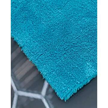 Autofiber [Korean Plush 550] Premium Edgeless Detailing Towels 550gsm (16"x16") Aqua Blue - 10 Pack
