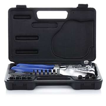 Capri Tools CP21050 21050 Metal Hole Punch Set With Puncher 16 Piece, Black