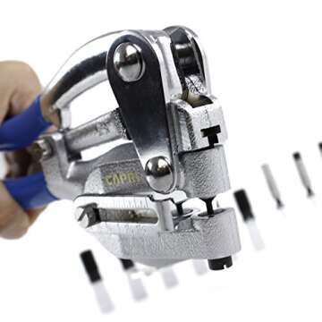 Capri Tools CP21050 21050 Metal Hole Punch Set With Puncher 16 Piece, Black