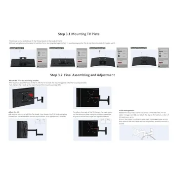 Full Motion TV Wall Mount for 12-40" TVs