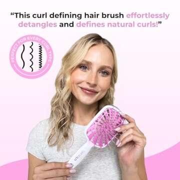 FHI Heat UNbrush Plus — Curly Hair Brush for Gentle & Effective Detangling on Wet or Dry Fragile H...