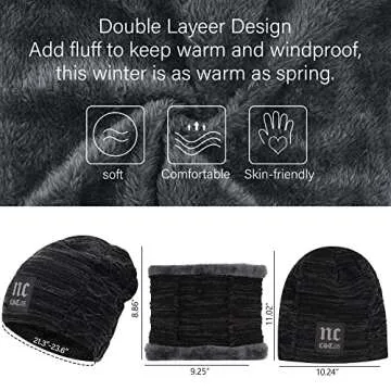 Fantastic Zone 2-Piece Warm Beanie Hat and Scarf Set