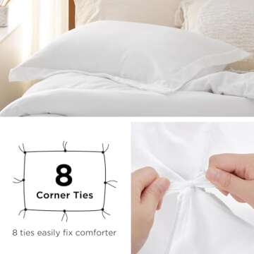 Bedsure Duvet Cover Twin/Twin XL Size - Soft Double Brushed Bedding Set for Kids & Adults, Zipper Closure, 2 Pieces, Includes 1 Duvet Cover (68"x90") & 1 Pillow Sham, NO Comforter, White
