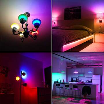Yangcsl LED Light Bulbs 40W Equivalent, RGB Color Changing Light Bulb with Remote Control, E26 Base,...