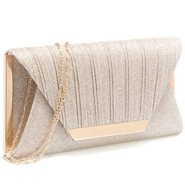 Champagne Evening Clutch - Stylish Handbag for Weddings