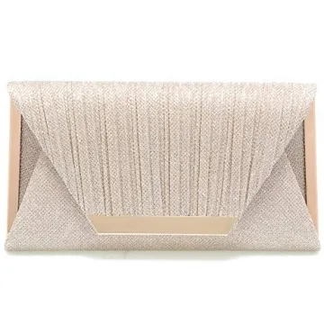 Champagne Evening Clutch - Stylish Handbag for Weddings