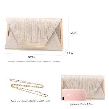 Champagne Evening Clutch - Stylish Handbag for Weddings