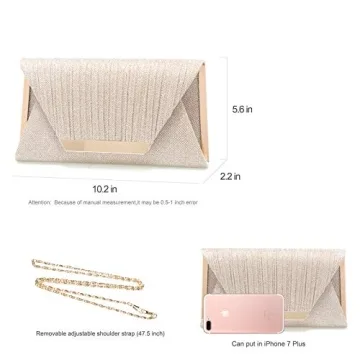 Champagne Evening Clutch - Stylish Handbag for Weddings