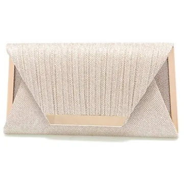 Champagne Evening Clutch - Stylish Handbag for Weddings