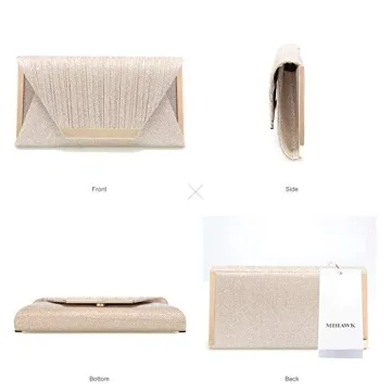 Champagne Evening Clutch - Stylish Handbag for Weddings