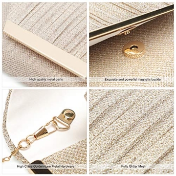 Champagne Evening Clutch - Stylish Handbag for Weddings