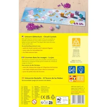 HABA Unicorn Glitterluck Cloud Crystals Board Game for Kids