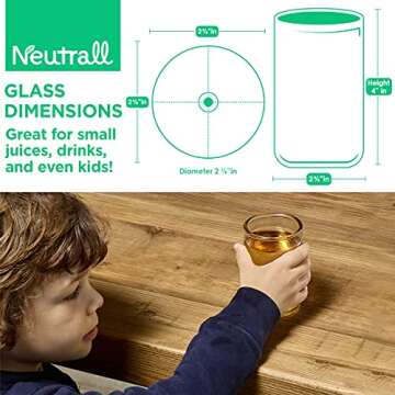 Eco-Friendly 8oz Upcycled Drinking Glasses - Set of 6