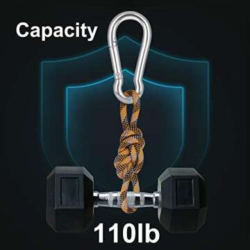 Durable Stainless Steel Carabiner Clips - 10 Pack Lotsun