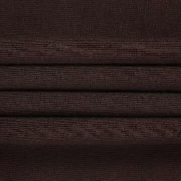 GEMBERA Womens' Stretchy High Neck Short Sleeve Gym Workout Slim Fitted Casual Basic Top T-Shirt (3986, Brown, M)