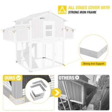 Aivituvin 26ft² Portable Chicken Coop for Happy Chickens