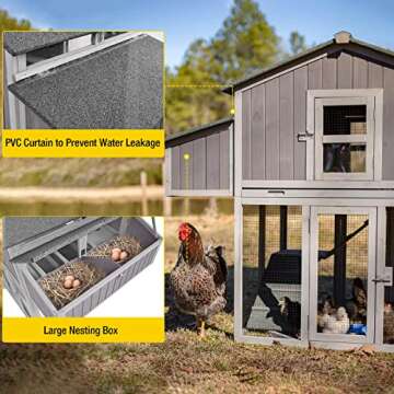 Aivituvin 26ft² Portable Chicken Coop for Happy Chickens