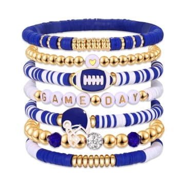 Game Day Bracelets for Women - Sports Jewelry Stackable Charm Bangles