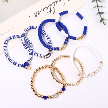Stackable Football Bracelets for Women - Game Day Jewelry