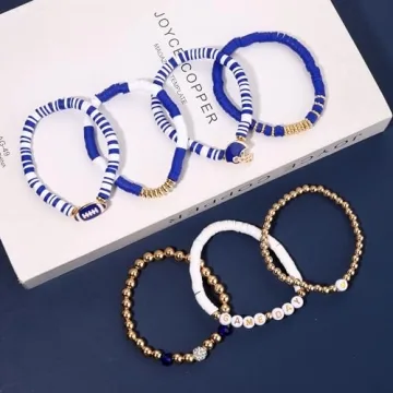 Stackable Football Bracelets for Women - Game Day Jewelry