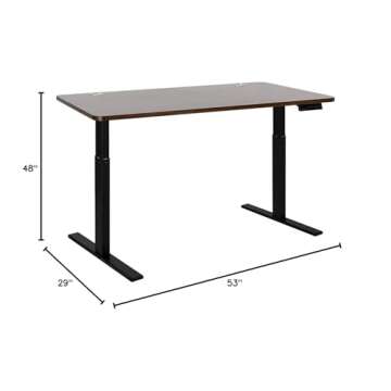 Autonomous Edition Smart Hybrid Dual Motor Electric Standing Desk Frame Classic Top, 28"-47" Height Range, 39"-70" Length Range, Black-Walnut
