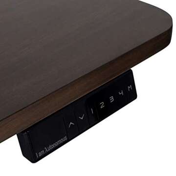 Autonomous Edition Smart Hybrid Dual Motor Electric Standing Desk Frame Classic Top, 28"-47" Height Range, 39"-70" Length Range, Black-Walnut